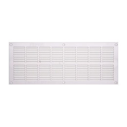 Grille d'aération ABS blanc à visser 13cm x33,7