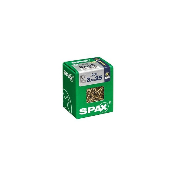 Lot De 250 Vis Acier Tête Fraisée Pozidriv Spax, Diam.3.5 Mm X L.25 Mm