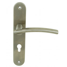 Poignée sur plaqué cylindre Bagneux nickel mat entraxe 195mm