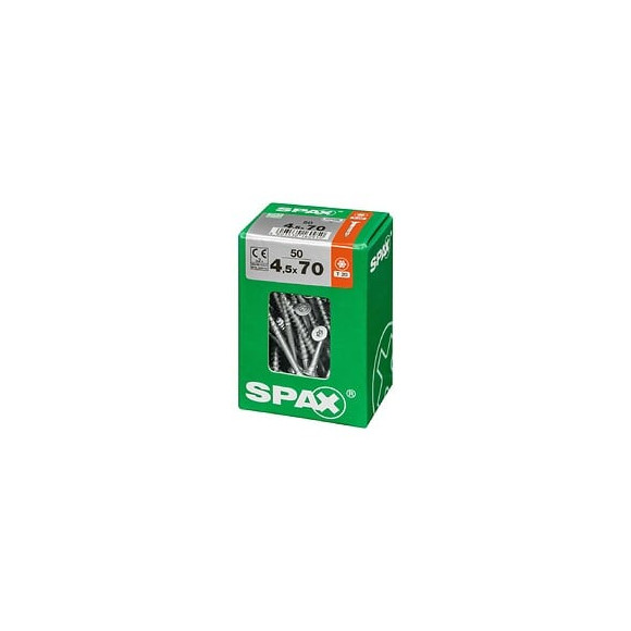 Lot De 50 Vis Acier Tête Fraisée Torx Spax, Diam.4.5 Mm X L.70 Mm
