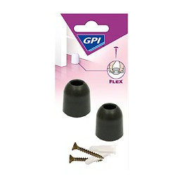 Butée Souple Noir D.29 mm x2