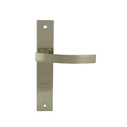 Poignée sur plaqué sans trou Henri L nickel mat entraxe 195mm