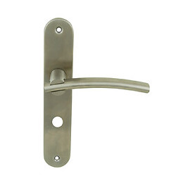 Poignée sur plaqué condamnation Bagneux nickel mat entraxe 195mm