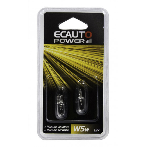 2 lampes automobile W5W 12V