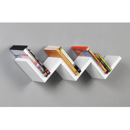 Etagère modèle ''ZIG-ZAG'' blanc 59x12x12cm