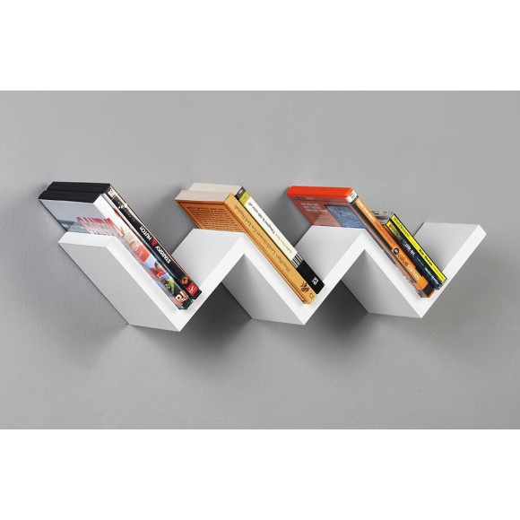 Etagère modèle ''ZIG-ZAG'' blanc 59x12x12cm