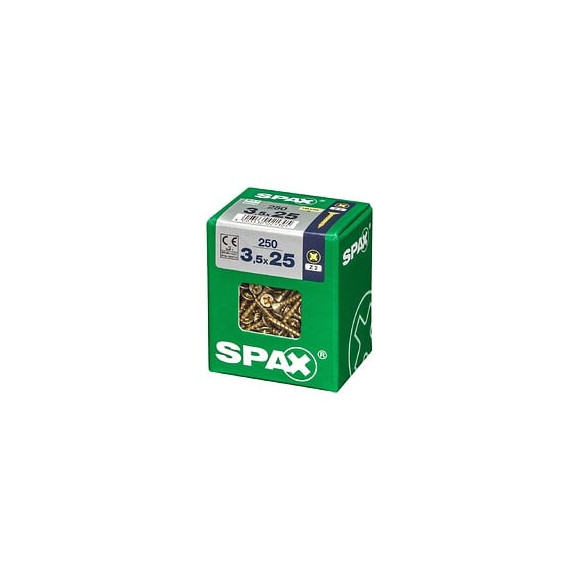 Lot De 250 Vis Acier Tête Fraisée Pozidriv Spax, Diam.3.5 Mm X L.25 Mm