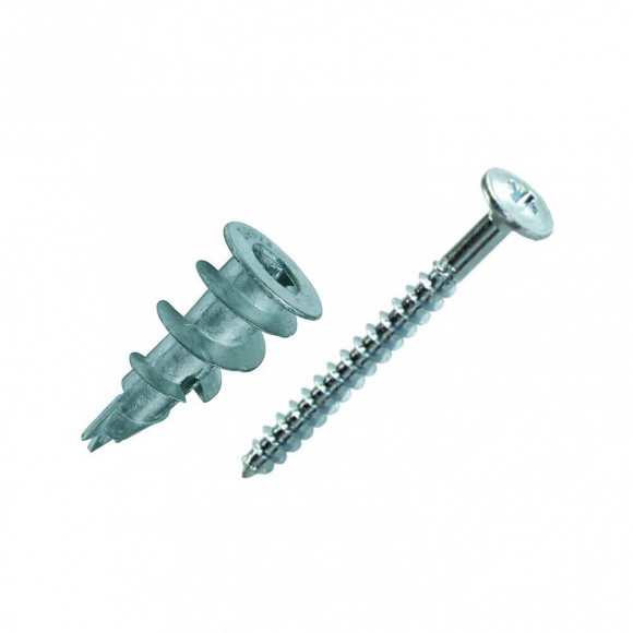 Lot De 25 Chevilles Et Vis À Visser Vix Red Head, Diam.12 X L.30 Mm