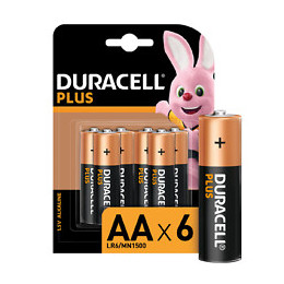 6 Piles Alcalines PLUS type AA - LR06