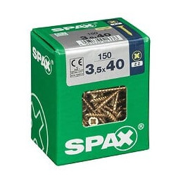 Lot De 150 Vis Acier Tête Fraisée Pozidriv Spax, Diam.3.5 Mm X L.40 Mm