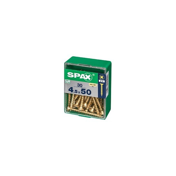 Lot De 30 Vis Acier Tête Fraisée Spax, Diam.4.5 Mm X L.50 Mm