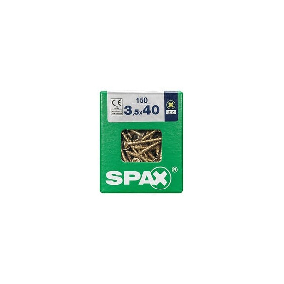 Lot De 150 Vis Acier Tête Fraisée Pozidriv Spax, Diam.3.5 Mm X L.40 Mm