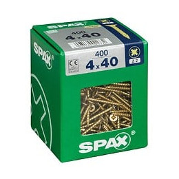 Lot De 400 Vis Acier Tête Fraisée Pozidriv Spax, Diam.4 Mm X L.40 Mm