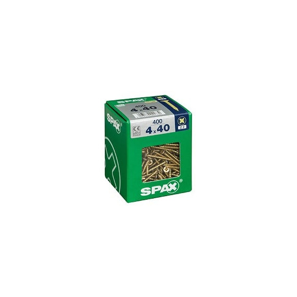 Lot De 400 Vis Acier Tête Fraisée Pozidriv Spax, Diam.4 Mm X L.40 Mm