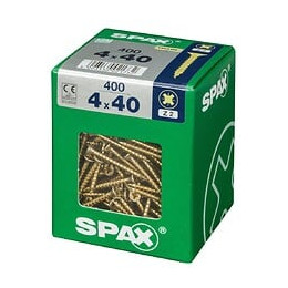 Lot De 400 Vis Acier Tête Fraisée Pozidriv Spax, Diam.4 Mm X L.40 Mm