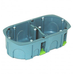 Boite d'encastrement 2 postes multi-matériaux diamètre 67mm