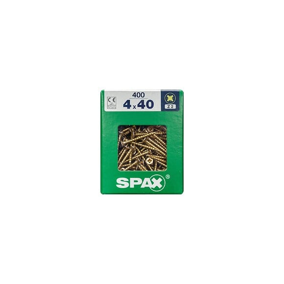 Lot De 400 Vis Acier Tête Fraisée Pozidriv Spax, Diam.4 Mm X L.40 Mm