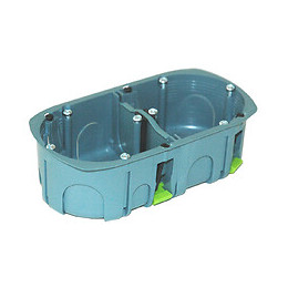 Boite d'encastrement 2 postes multi-matériaux diamètre 67mm