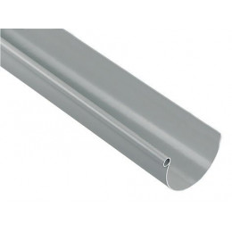 Profile gouttière PVC demi-ronde 25 L.2m gris clair