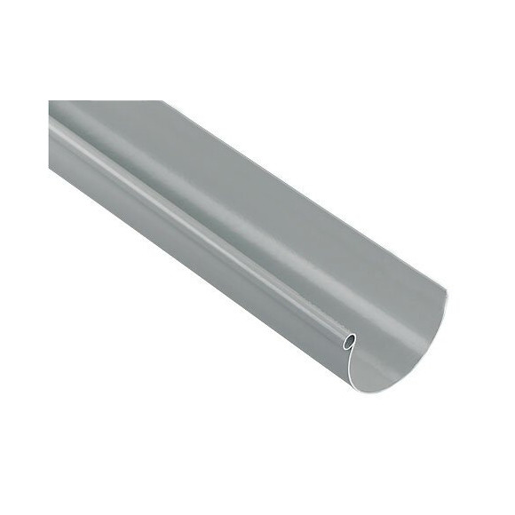Profile gouttière PVC demi-ronde 25 L.2m gris clair