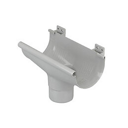 Naissance centrale de dilatation gouttière PVC demi-ronde25 gris clair