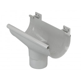 Naissance centrale de dilatation gouttière PVC demi-ronde25 gris clair