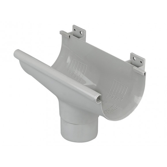 Naissance centrale de dilatation gouttière PVC demi-ronde25 gris clair