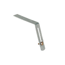 Hampe chantournée galvanisée L.235mm