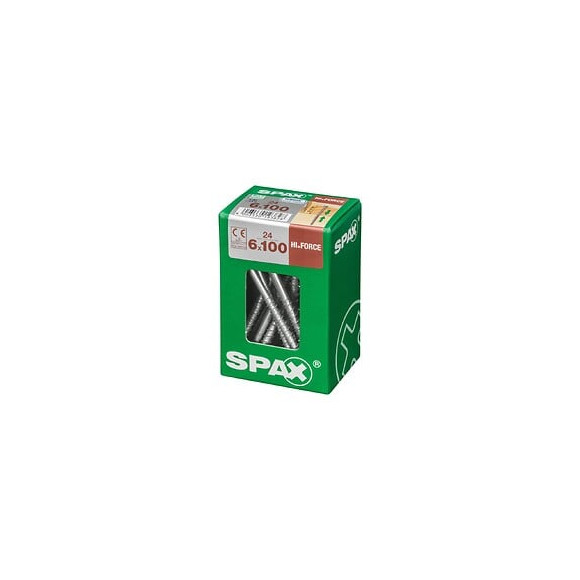 Lot De 24 Vis Acier Tête Fraisée Bombée Torx Spax, Diam.6 Mm X L.100 Mm