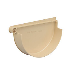 Fond de naissance Gauche gouttière PVC demi-ronde 25 couleur sable
