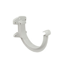 Crochet bandeau gouttière PVC demi-ronde 25 couleur gris clair