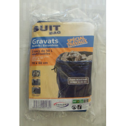 Lot de 3 sacs à gravats 50L