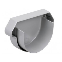 Fond symétrique universel gouttière PVC demi-ronde 16 gris clair