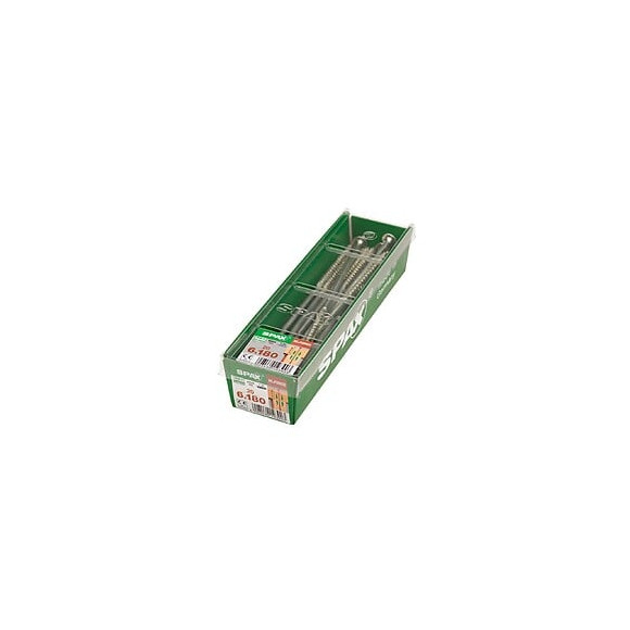 Lot De 20 Vis Acier Tête Fraisée Bombée Torx Spax, Diam.6 Mm X L.180 Mm