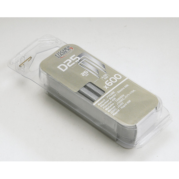 Agrafes type D 25mm x600