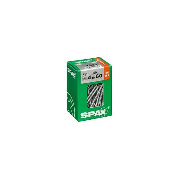Lot De 50 Vis Acier Tête Fraisée Torx Spax, Diam.4.5 Mm X L.60 Mm