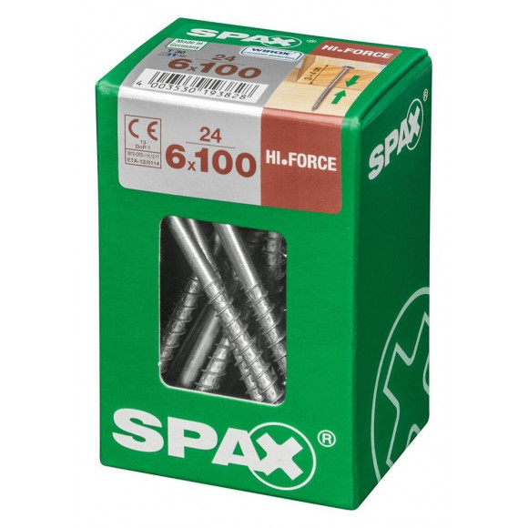 Lot De 24 Vis Acier Tête Fraisée Bombée Torx Spax, Diam.6 Mm X L.100 Mm