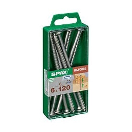 Lot De 8 Vis Acier Tête Fraisée Bombée Torx Spax, Diam.6 Mm X L.120 Mm