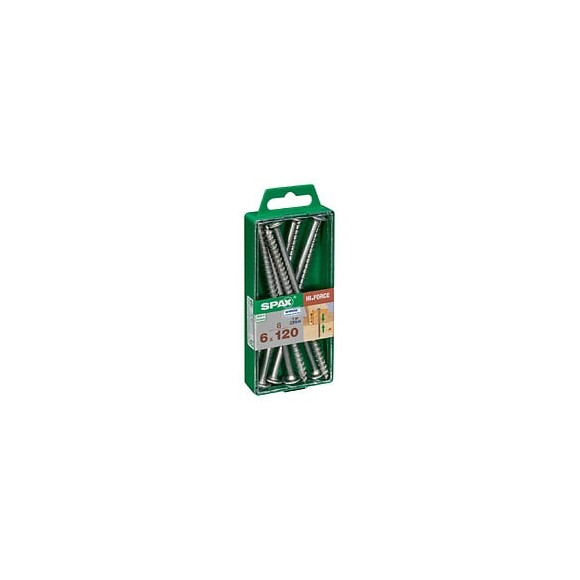 Lot De 8 Vis Acier Tête Fraisée Bombée Torx Spax, Diam.6 Mm X L.120 Mm