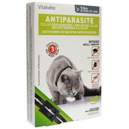 Collier insectifuge réfléchissant pour chat VITAL VETO