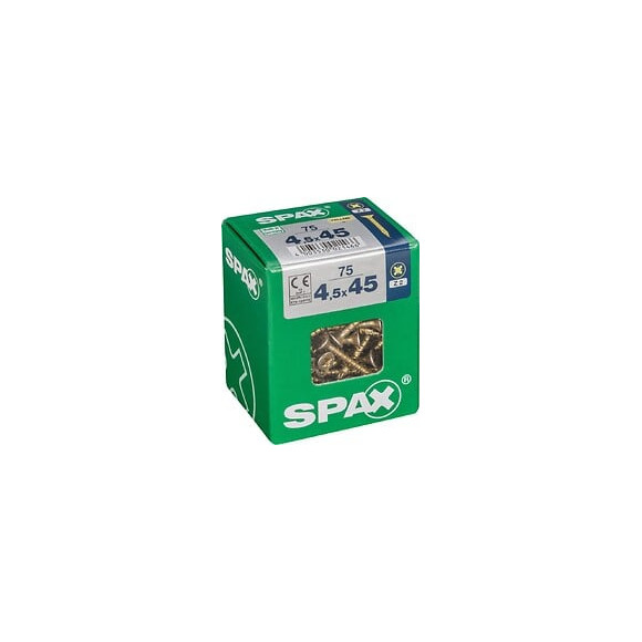 Lot De 75 Vis Acier Tête Fraisée Pozidriv Spax, Diam.4.5 Mm X L.45 Mm