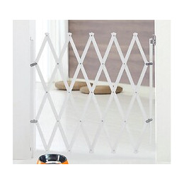 Barrière extensible en laqué blanc pour animaux