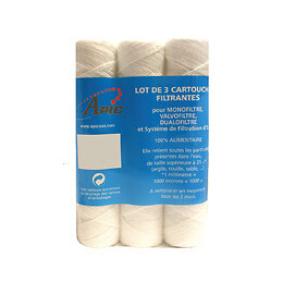 Lot de 3 cartouches bobinées 25microns