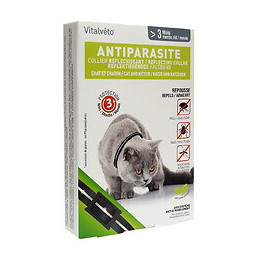 Collier insectifuge réfléchissant pour chat VITAL VETO