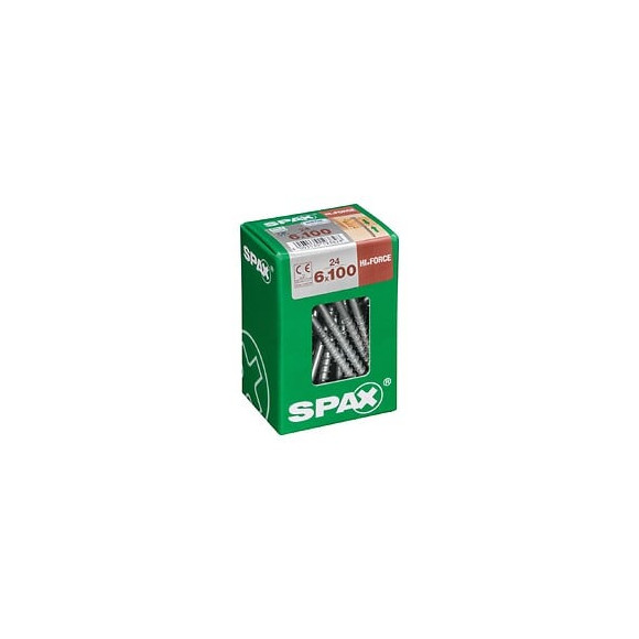 Lot De 24 Vis Acier Tête Fraisée Bombée Torx Spax, Diam.6 Mm X L.100 Mm