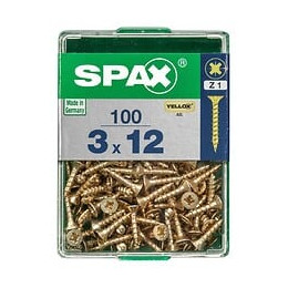 Lot De 100 Vis Acier Tête Fraisée Pozidriv Spax, Diam.3 Mm X L.12 Mm