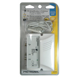 Amplificateur int. 30dB réglable FM-UHF 2x9.52mm filtre 4G