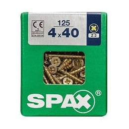 Lot De 125 Vis Acier Tête Fraisée Pozidriv Spax, Diam.4 Mm X L.40 Mm