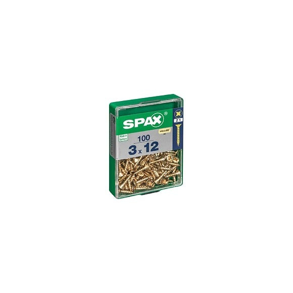 Lot De 100 Vis Acier Tête Fraisée Pozidriv Spax, Diam.3 Mm X L.12 Mm