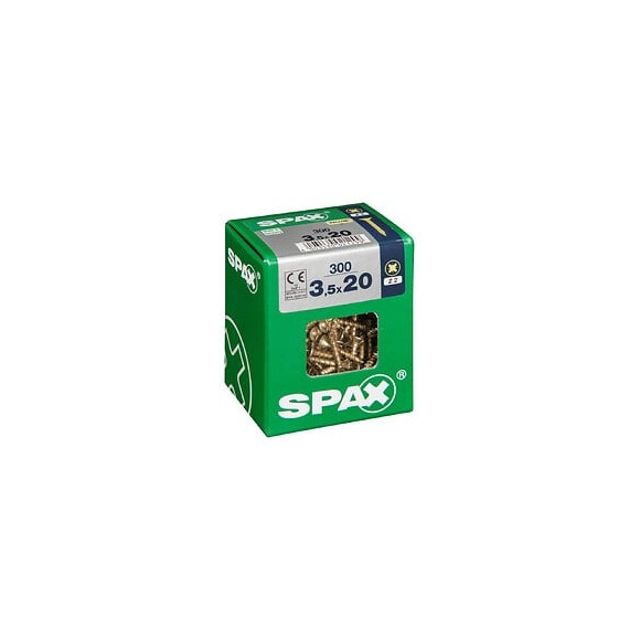 Lot De 300 Vis Acier Tête Fraisée Pozidriv Spax, Diam.3.5 Mm X L.20 Mm